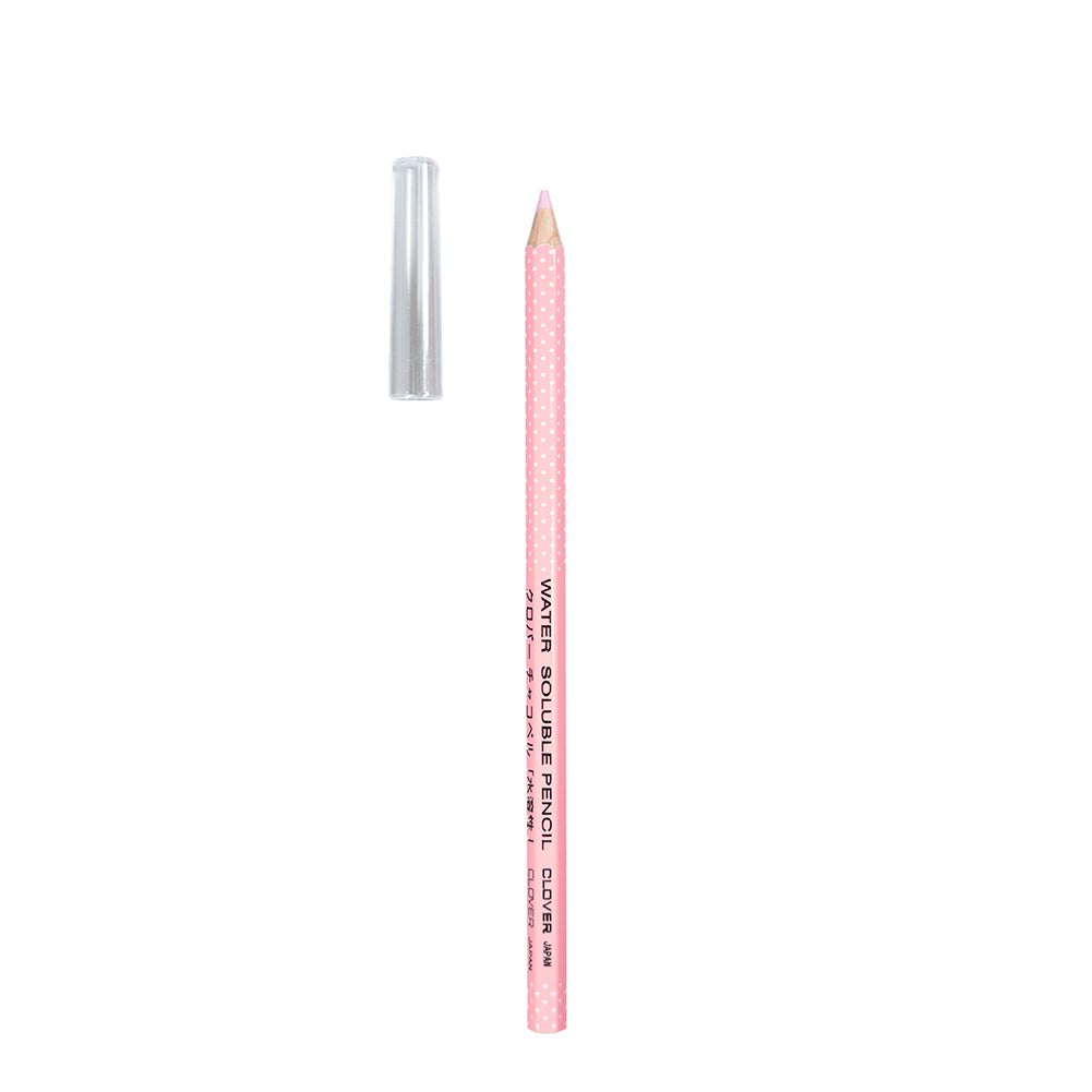 Clover Water Soluble Fabric Pencil - Pink Folded