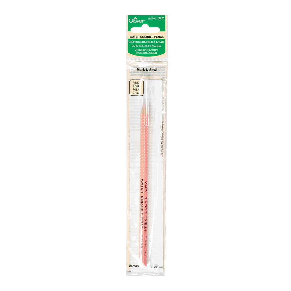 Clover Water Soluble Fabric Pencil - Pink