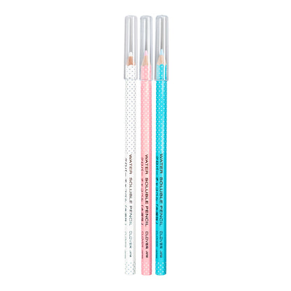 Clover Water Soluble Fabric Pencil - Assorted Colors - 3 ct Folded