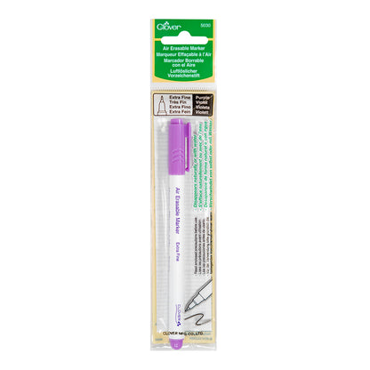 Clover Air Erasable Fabric Marker - Purple, Extra Fine
