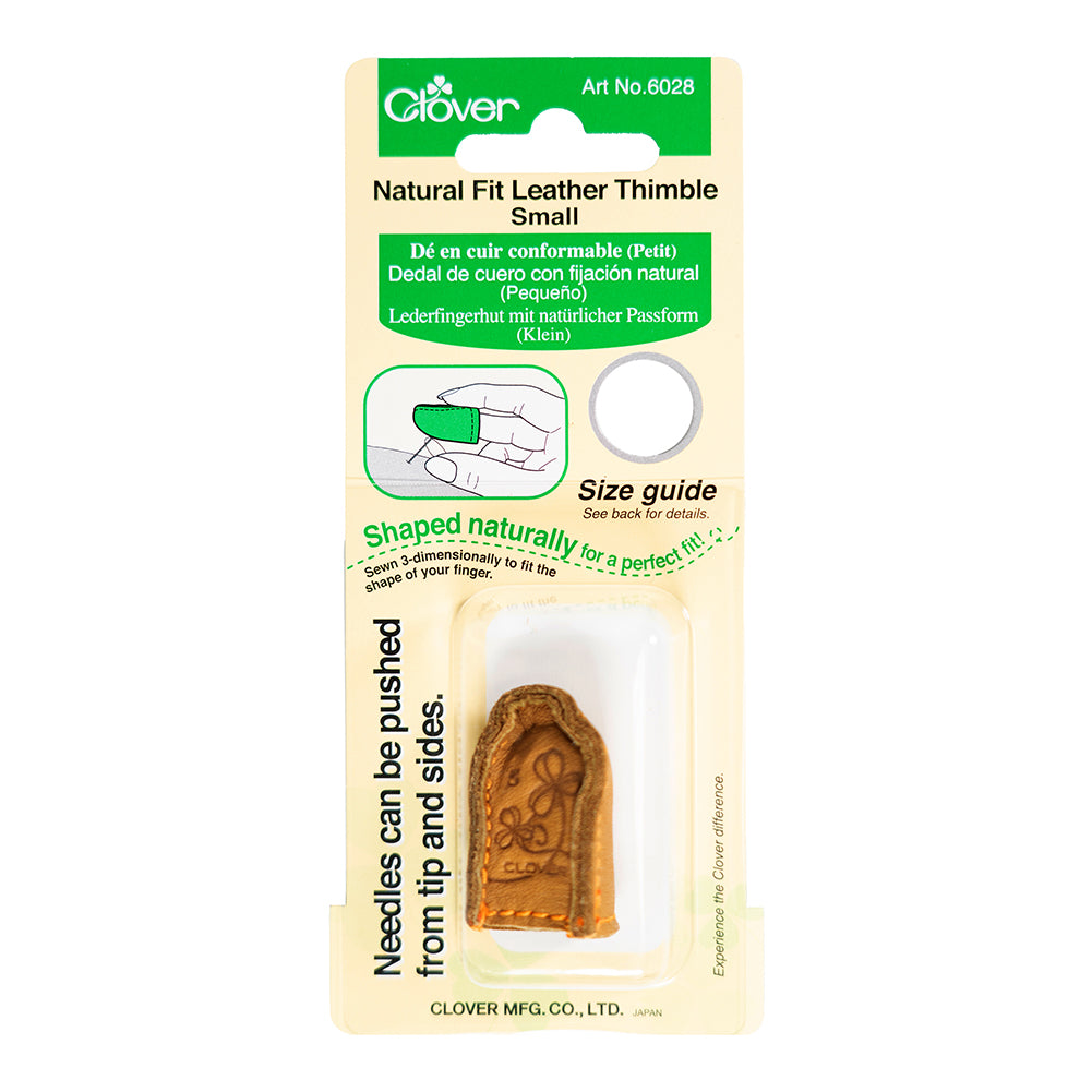 Clover Natural Fit Leather Thimble - Small