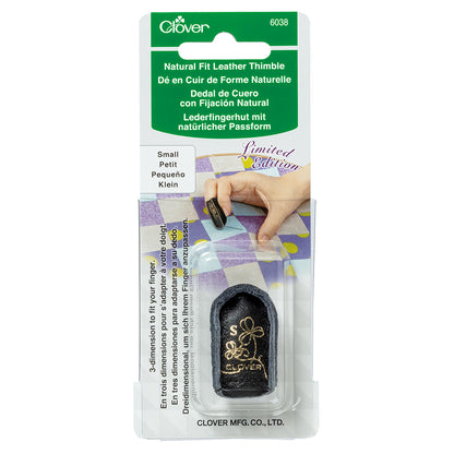 Natural Fit Leather Thimble - Limited Edition Black and Gold - Small