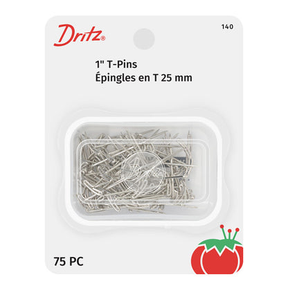Dritz T-Pins - 1" Nickel - 75 ct