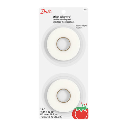 Dritz Stitch Witchery® Fusible Bonding Web - Regular Weight - 0.625" - 20yds