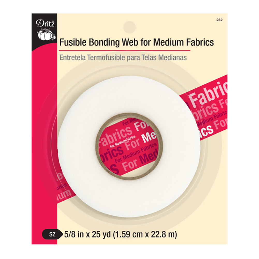 Dritz Fusible Bonding Web for Medium Fabrics - 0.625" x 25 YD