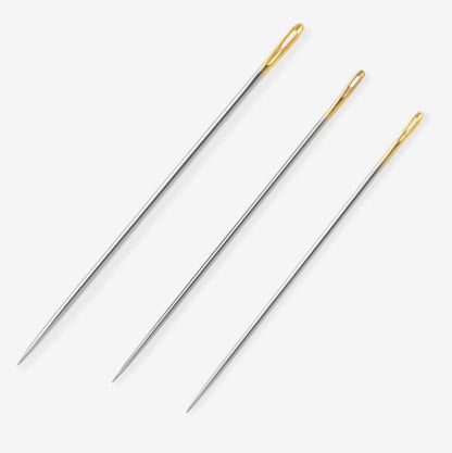 Dritz Gold-Eye Quilting Between Hand Needles with Storage Tube - Assorted Sizes - 20 PC