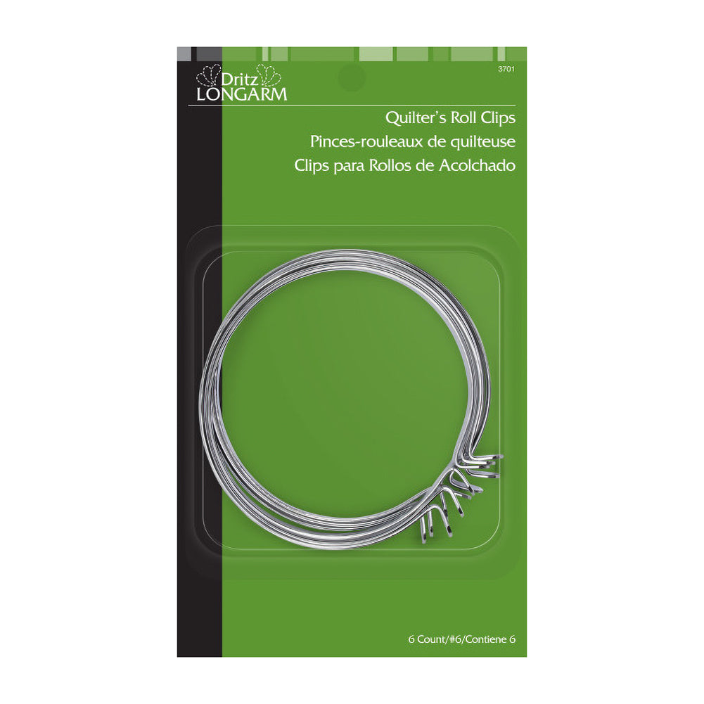 Dritz Quilter's Roll Clips - Silver - 6 PC