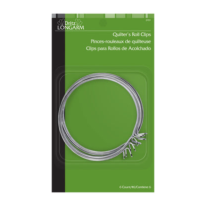 Dritz Quilter's Roll Clips - Silver - 6 PC