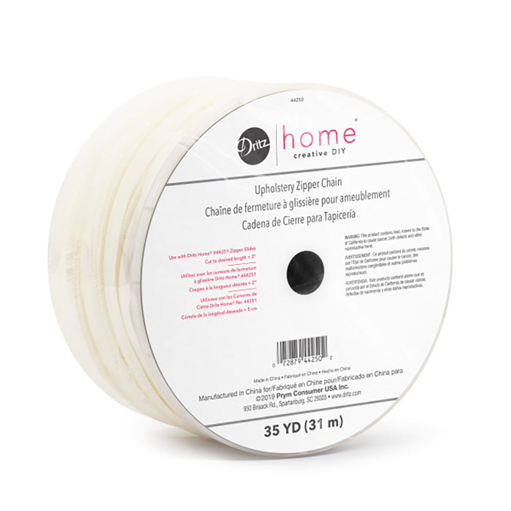 Dritz Home Upholstery Zipper Chain - Cream - 35yds