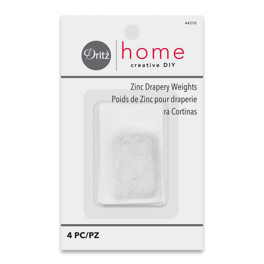 Dritz Home Zinc Drapery Weights - White - 4 pc