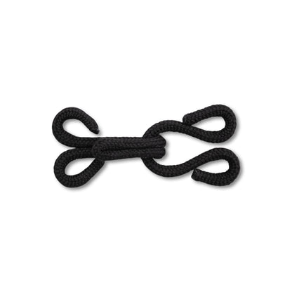 Prym Fur Hooks & Eyes - Black Fabric Covered - 3 Sets