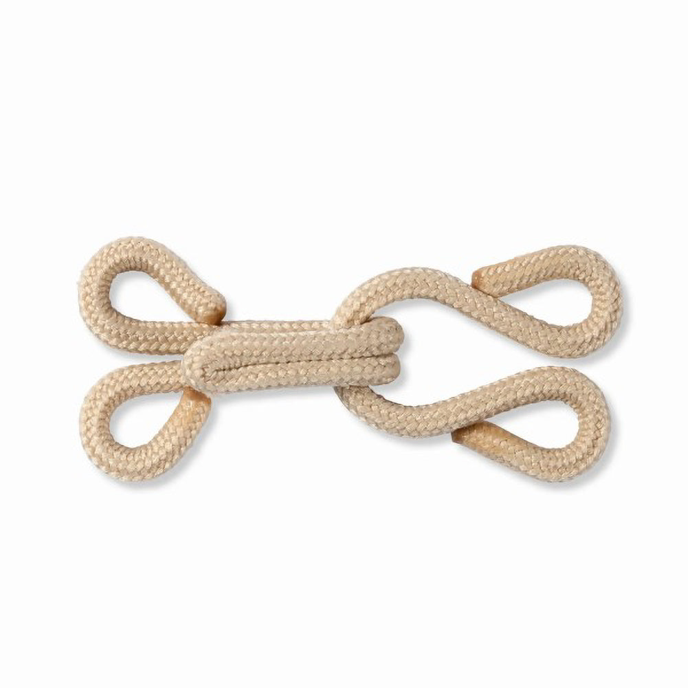 Prym Fur Hooks & Eyes - Light Beige Fabric Covered - 3 Sets