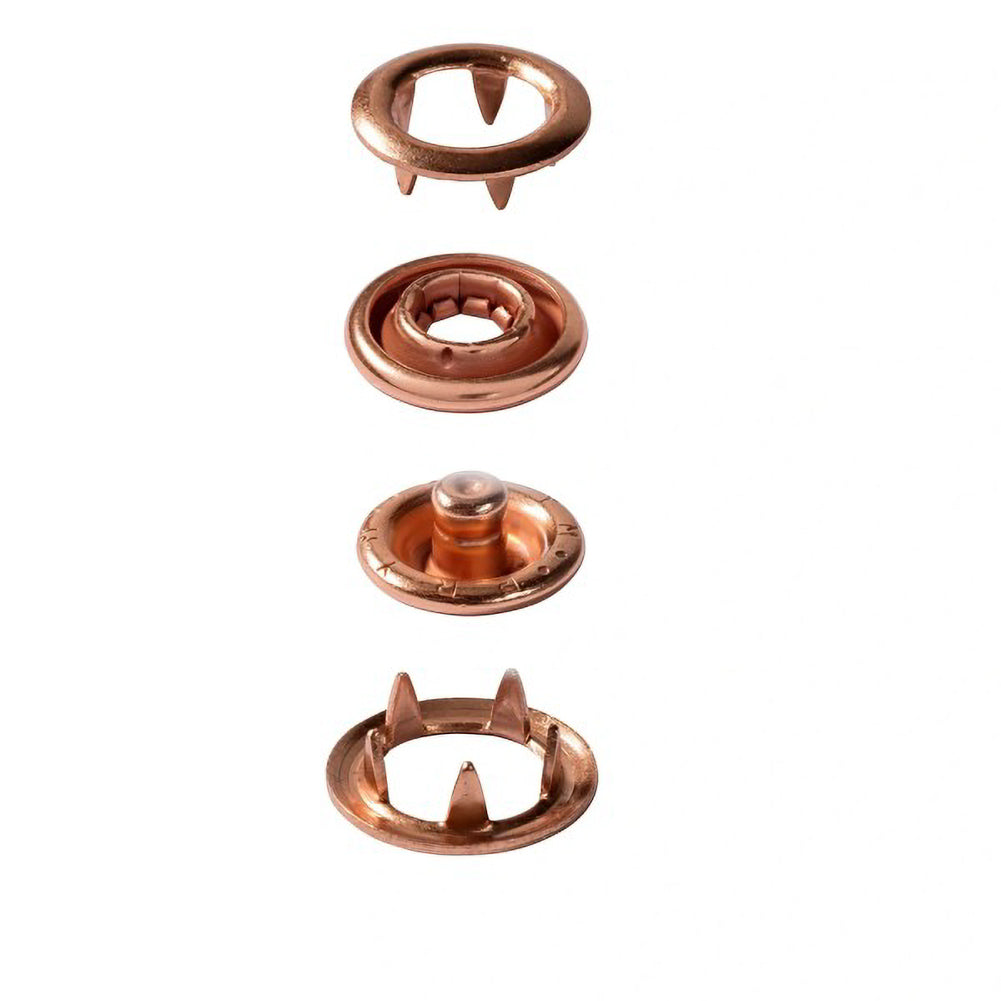 Prym Jersey Press Fasteners and Tools - Copper-Plated 10mm - 10pc Folded