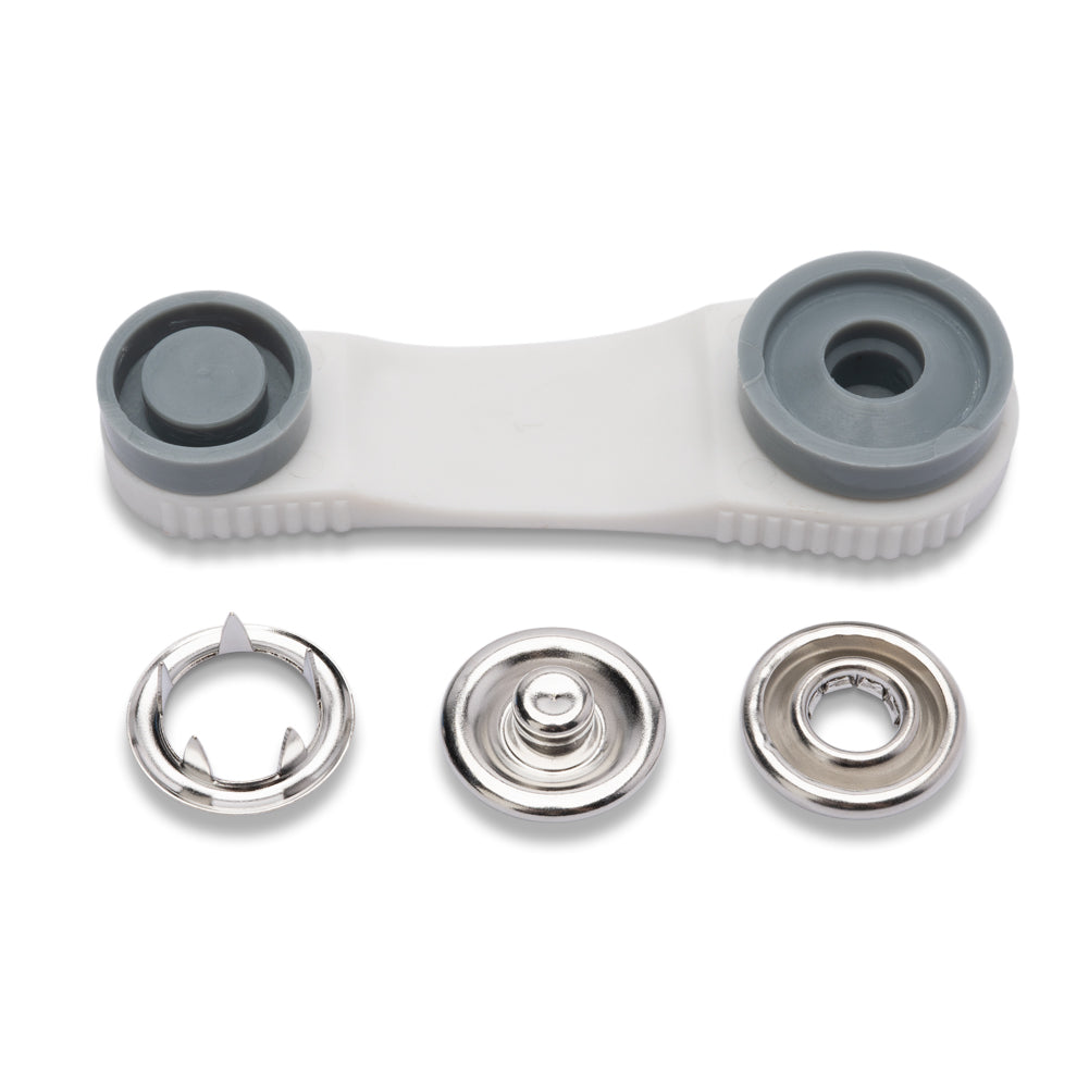 Prym Jersey Press Fasteners and Tools - Silver 18mm - 6pc