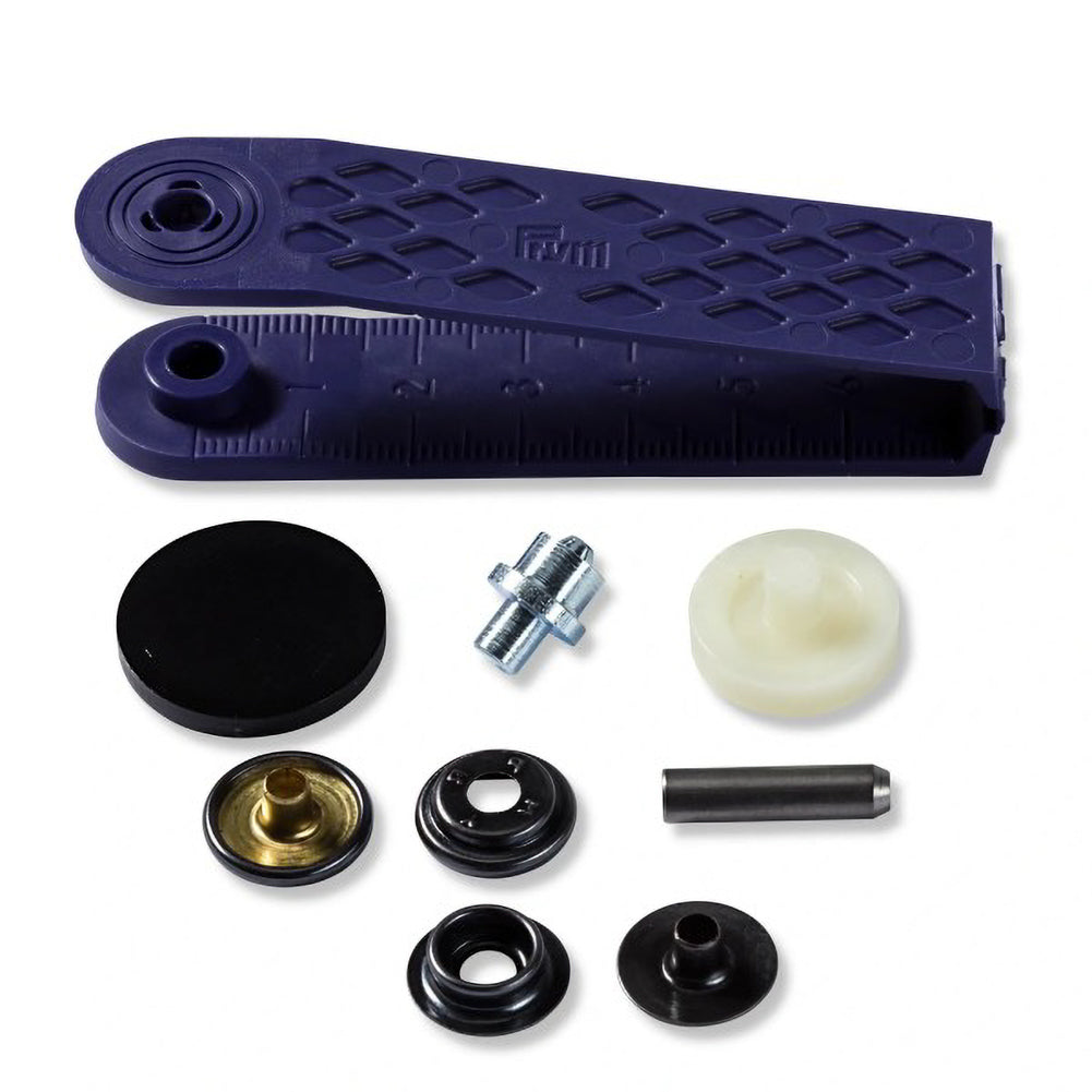 Prym Sport & Camping Press Fasteners and Tools - Black 15mm - 10pc Folded