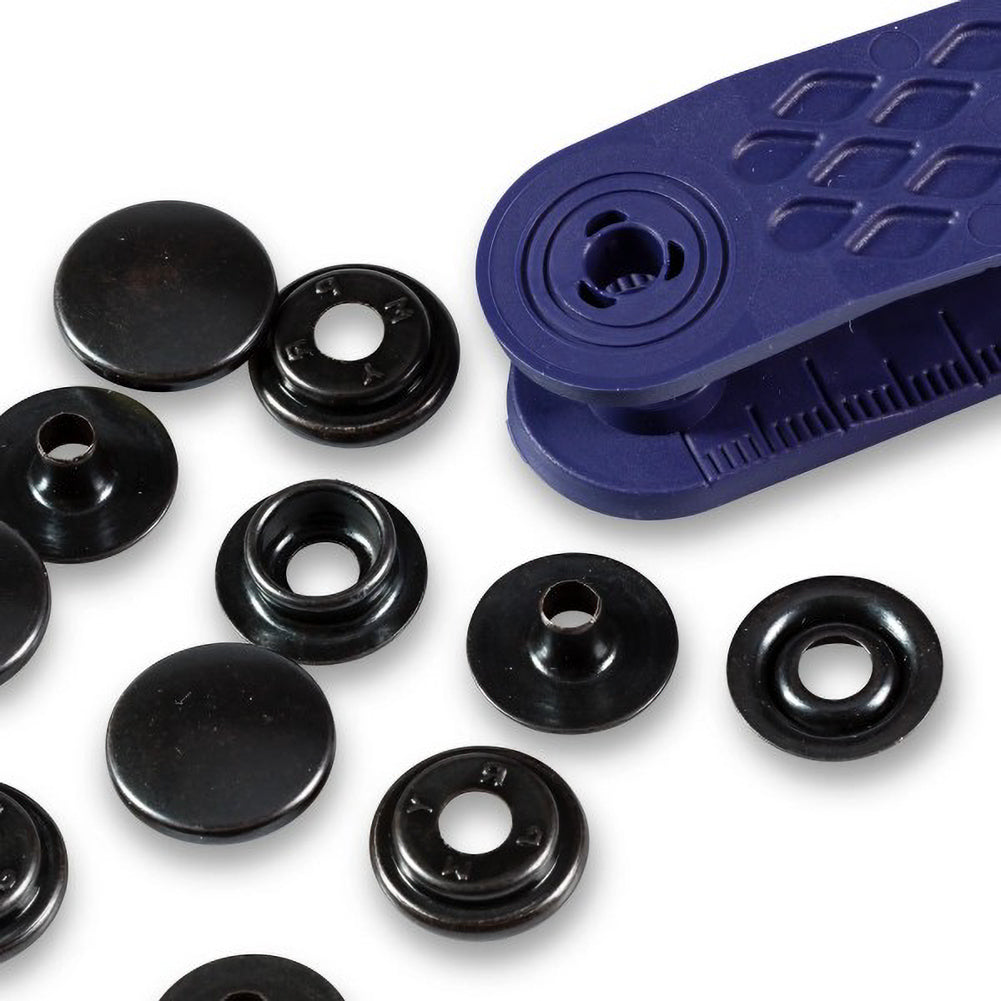Prym Sport & Camping Press Fasteners and Tools - Black 15mm - 10pc Detail