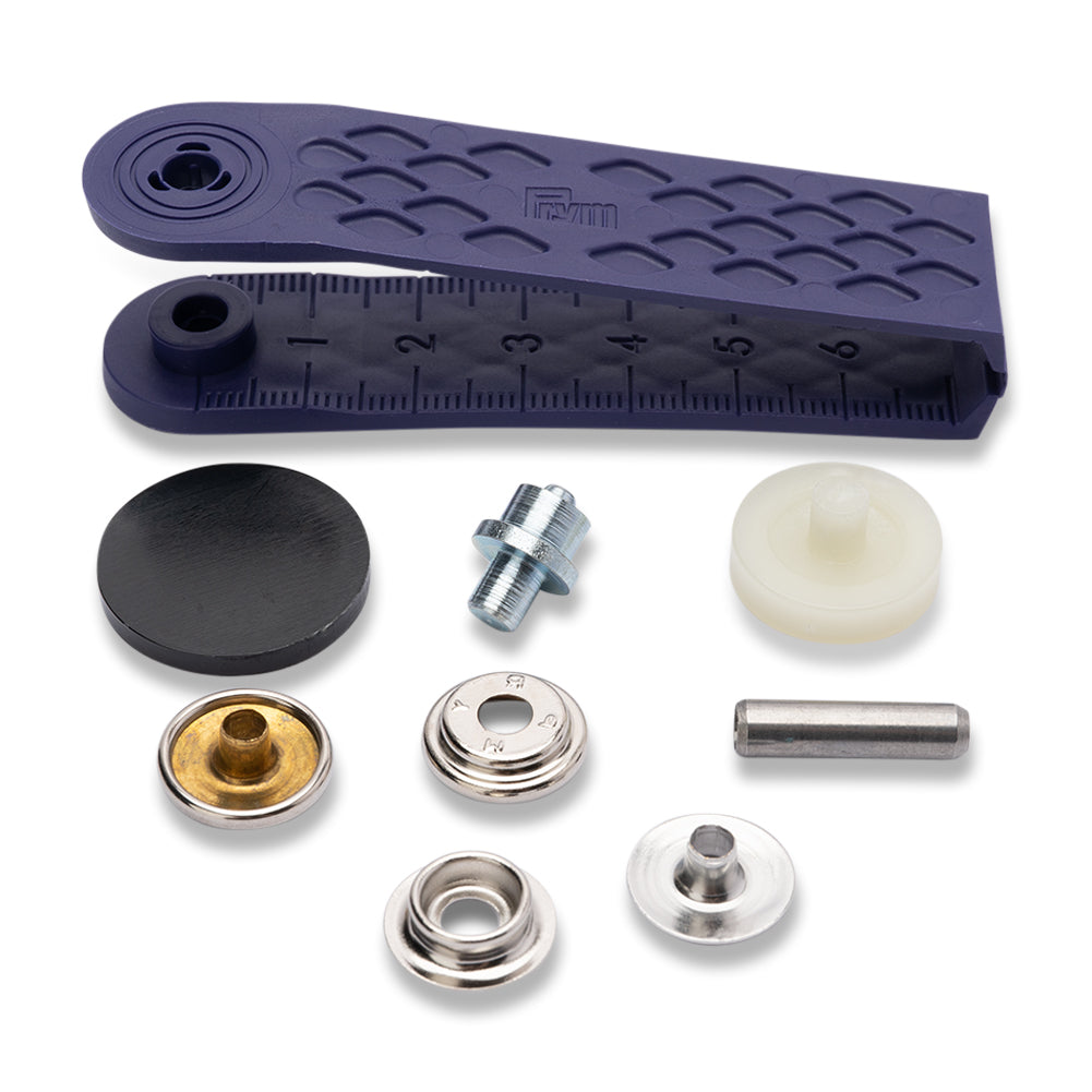 Prym Sport & Camping Press Fasteners and Tools - Silver 15mm - 10pc Folded