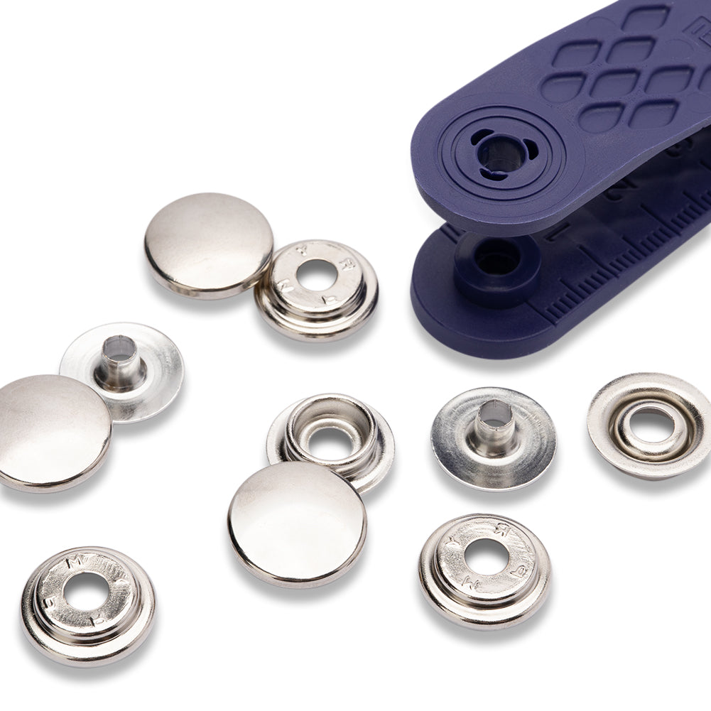 Prym Sport & Camping Press Fasteners and Tools - Silver 15mm - 10pc Detail