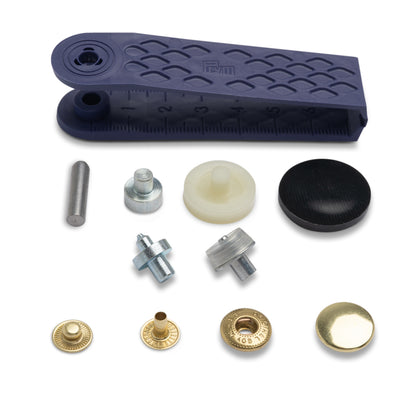 Prym Anorak Press Fasteners with Tools - Gold 15mm - 10pc Detail