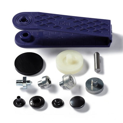 Prym Anorak Press Fasteners with Tools - Oxidized Black 12mm - 10pc Detail