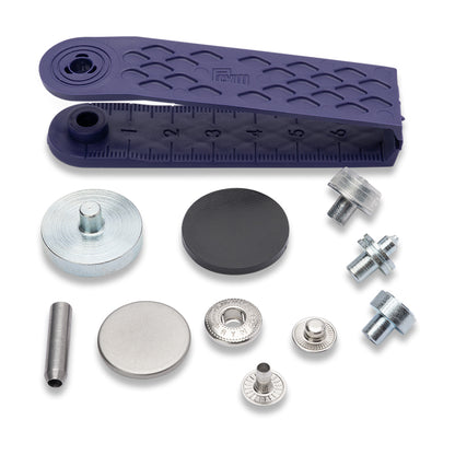 Prym Anorak Press Fasteners with Tools - Matte Antique Steel 20mm - 6pc Detail