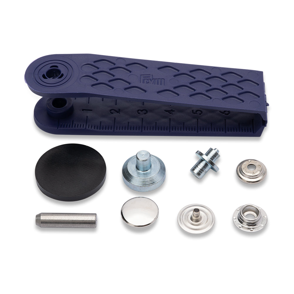 Prym Sport Mini Press Fasteners with Tools - Oxidized Black 13mm - 10pc Detail