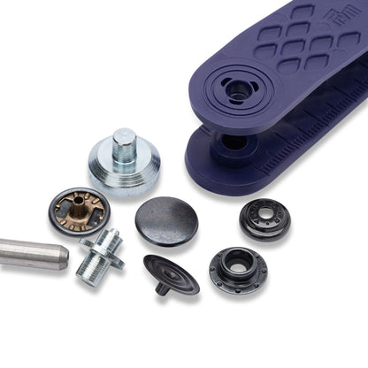 Prym Sport Mini Press Fasteners with Tools - Silver 13mm - 10pc Folded