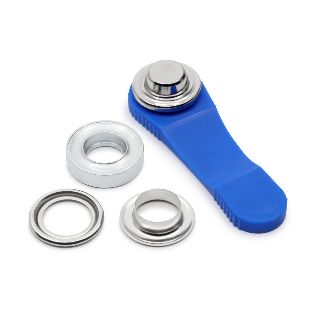 Prym Eyelets with Washers and Tools - Silver 14mm - 10pc Folded
