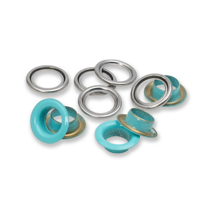 Prym Eyelets with Washers - Mint 11mm - 20pc