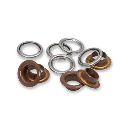 Prym Eyelets with Washers - Dark Brown 11mm - 20pc