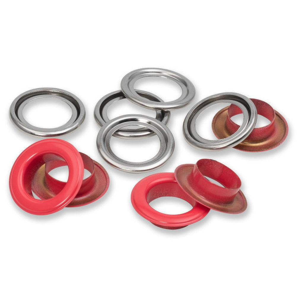 Prym Eyelets with Washers - Red 14mm - 15pc