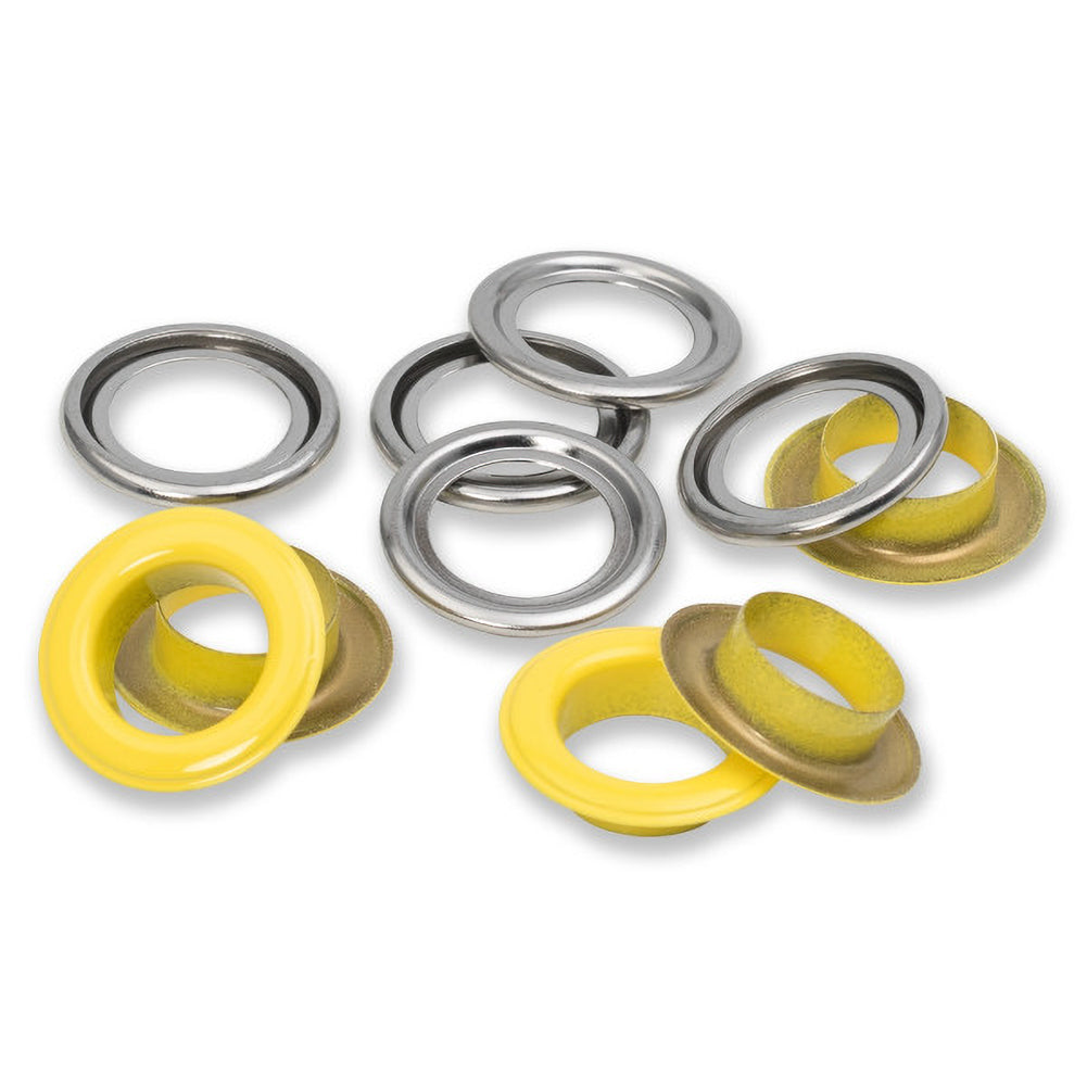 Prym Eyelets with Washers - Yellow 14mm - 15pc