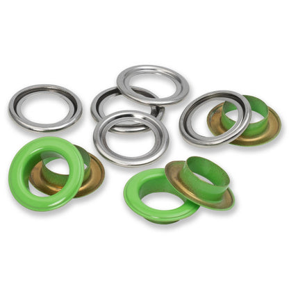 Prym Eyelets with Washers - Light Green 14mm - 15pc