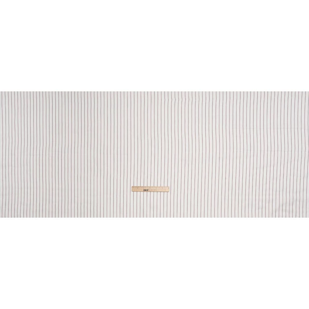 Acetate Twill Lining - White, Black and Red Stripes - Deadstock Full