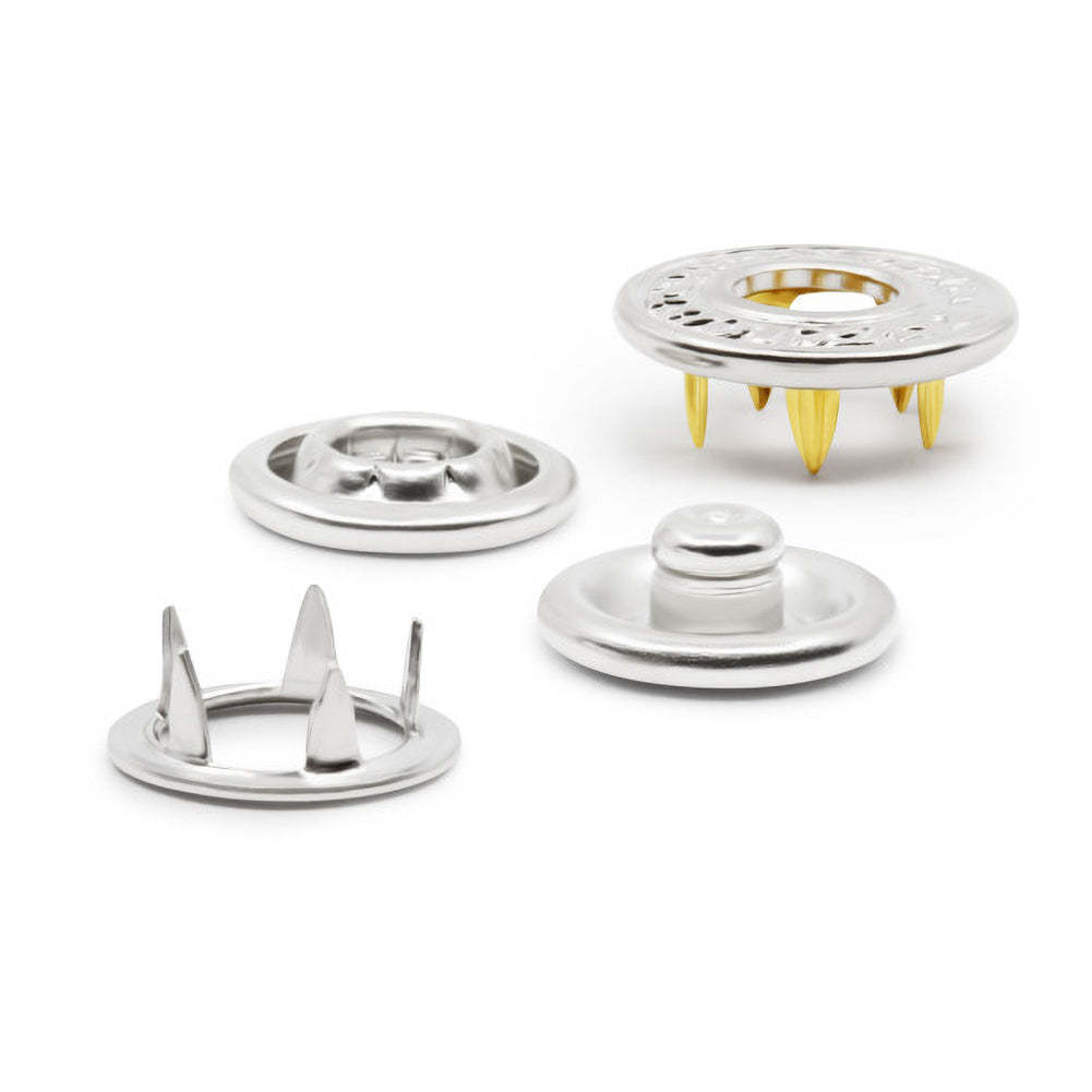 Dritz Decorative Snap Fasteners - 12mm Nickel - 12 sets