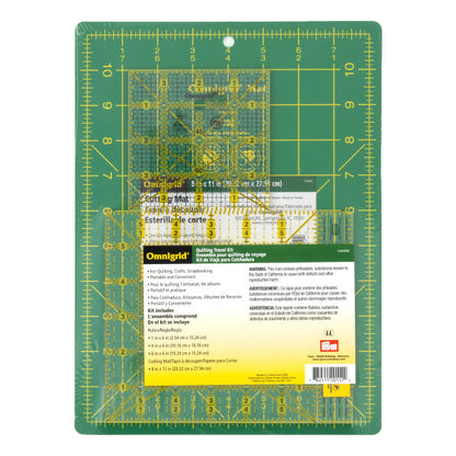 Omnigrid Quilting Travel Set with Rulers and Cutting Mat - 4pc