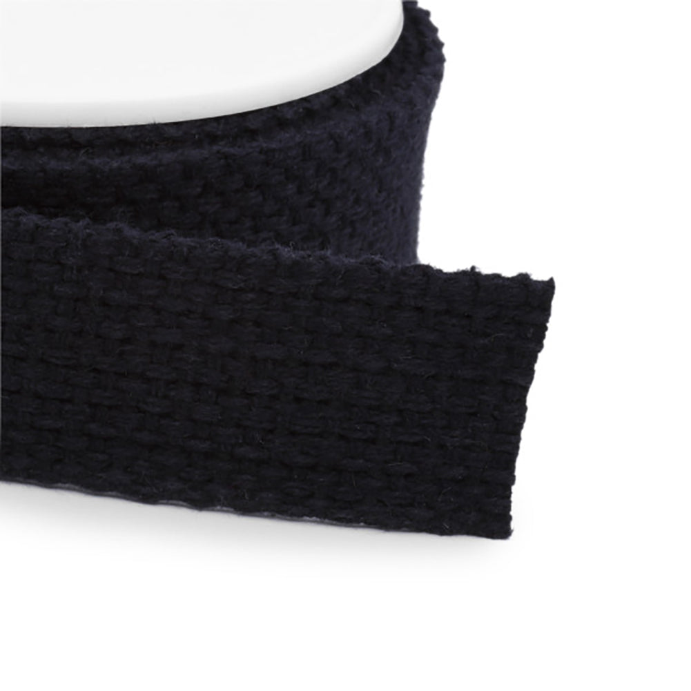 Dritz Cotton Belting/Strapping - Black - 1" x 15yds - Folded