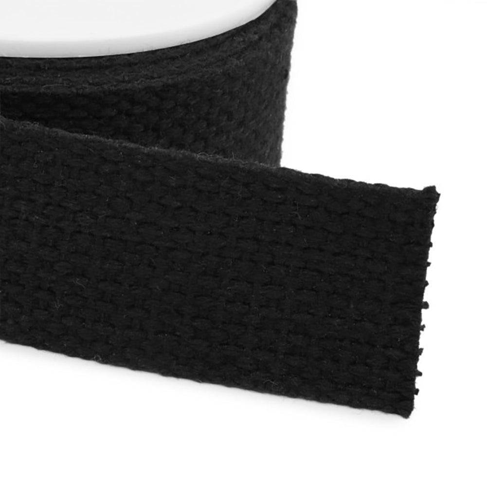 Dritz Cotton Belting/Strapping - Black - 1.25" x 15yds - Folded
