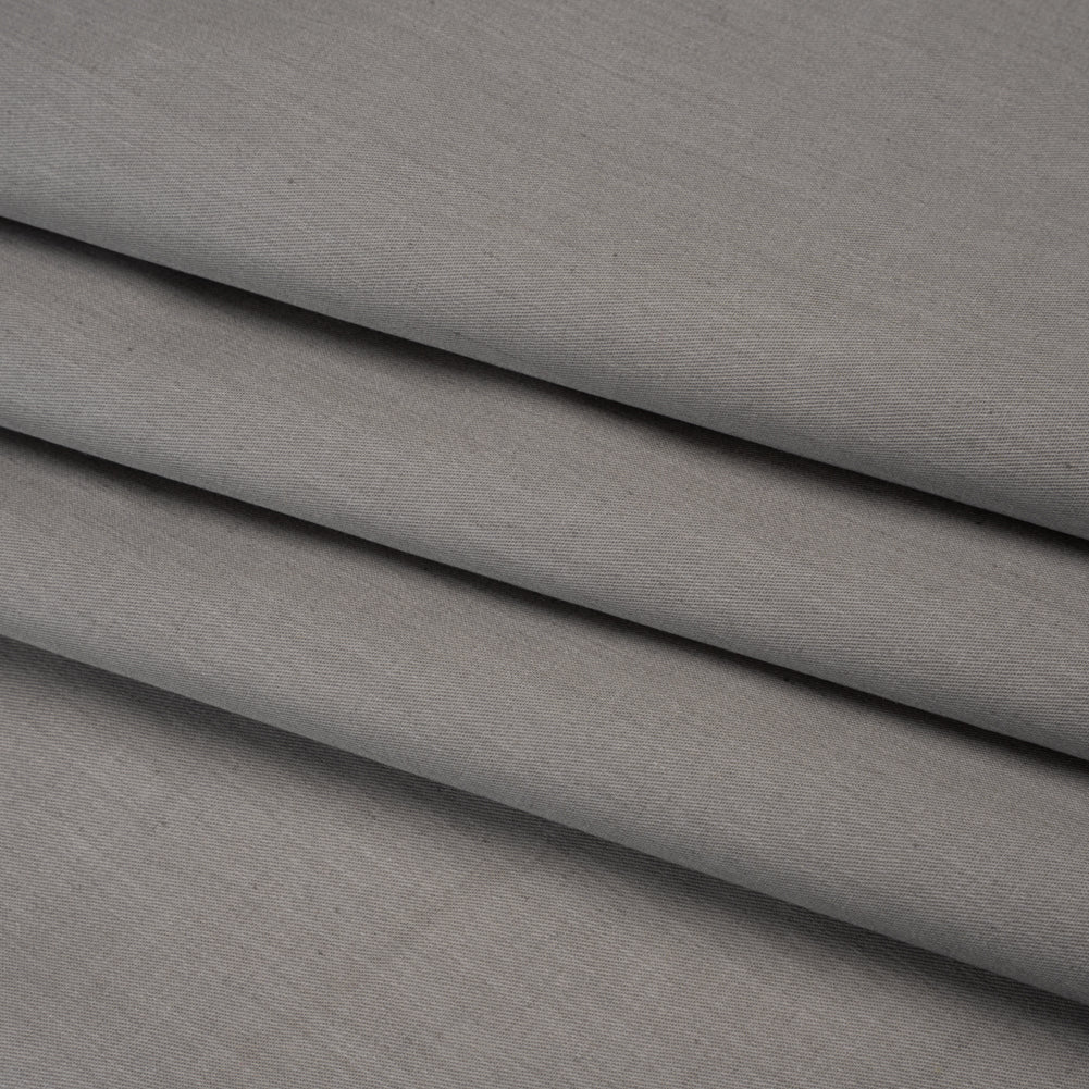 Polyester and Cotton Shirting - Heathered Gray - Deadstock Folded