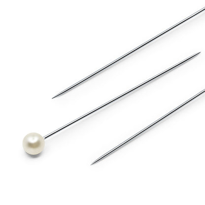 Dritz Long Pearlized Pins - 1.5" White - 100pc
