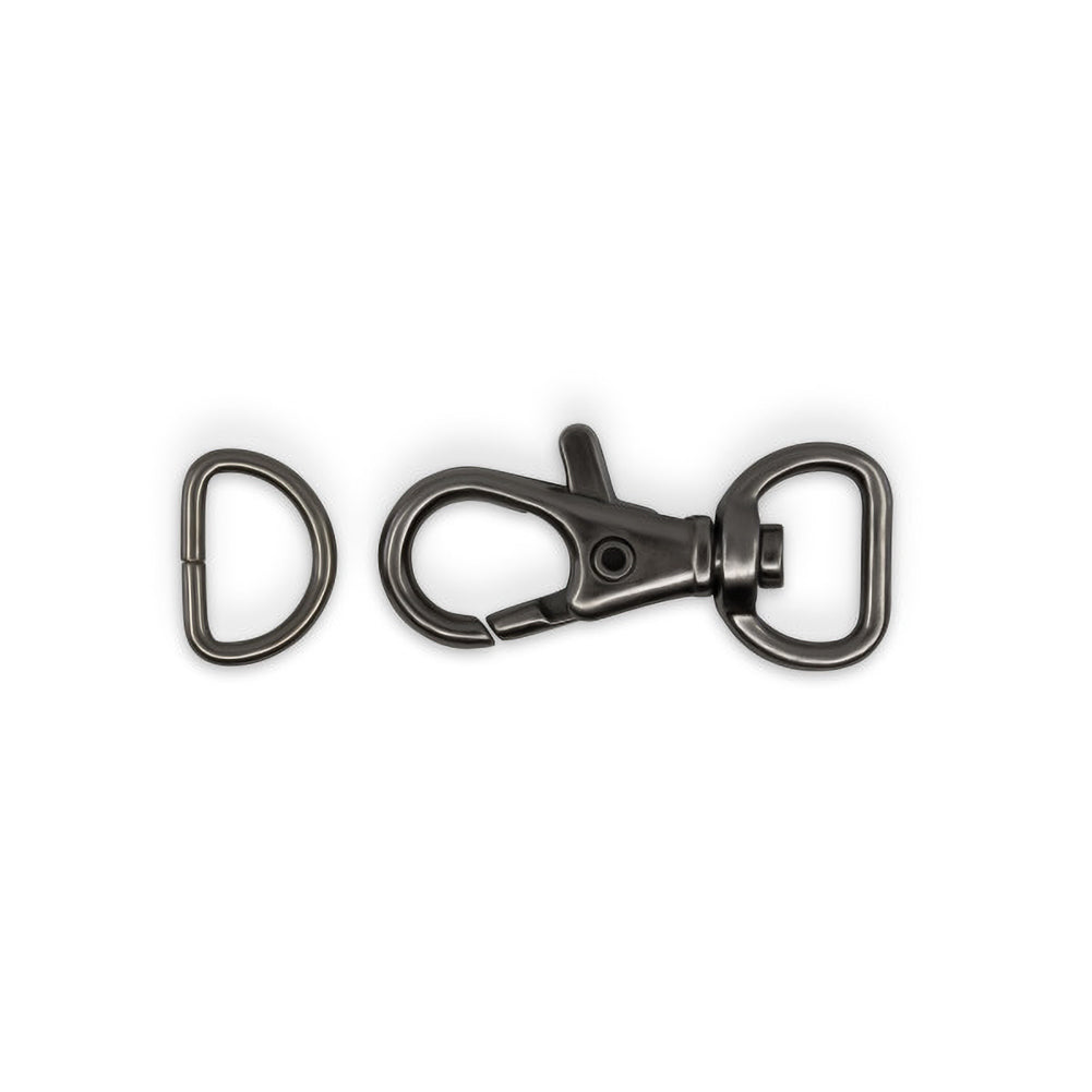 Dritz Small Swivel Hook & D-Ring - 1/2" Gunmetal - 1 set