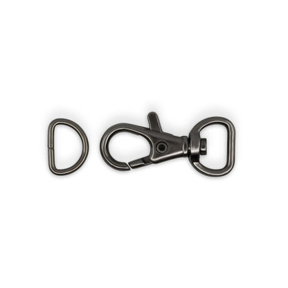 Dritz Small Swivel Hook & D-Ring - 1/2" Gunmetal - 1 set