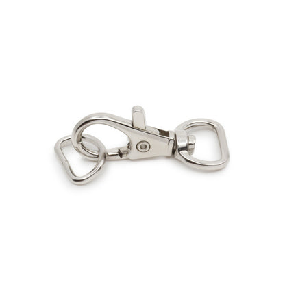 Dritz Small Swivel Hook & D-Ring - 1/2" Nickel - 1 set