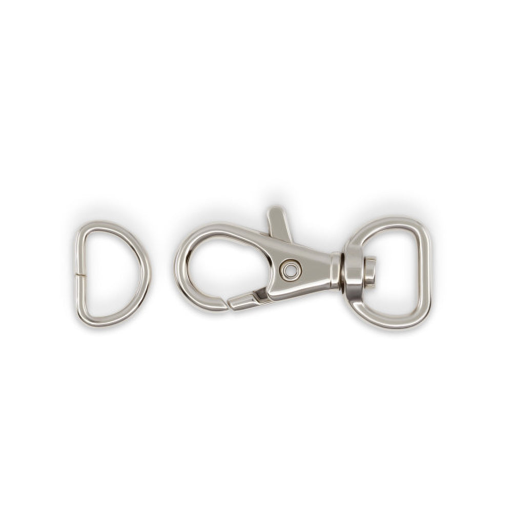Dritz Swivel Hooks & D-Rings - 0.5" Nickel - 12 Sets