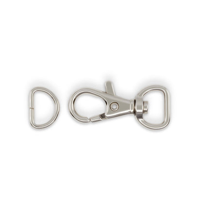 Dritz Swivel Hooks & D-Rings - 0.5" Nickel - 12 Sets
