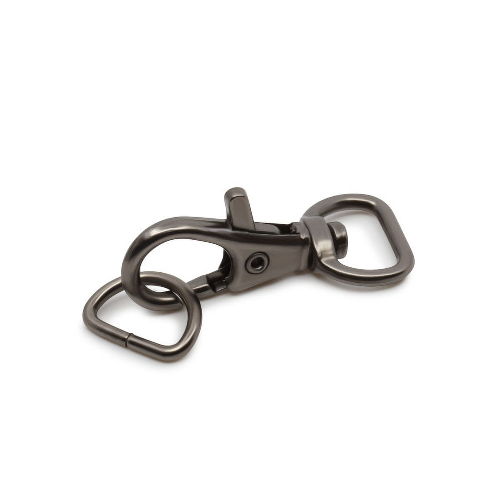 Dritz Swivel Hooks & D-Rings - 0.5" Gunmetal - 12 Sets