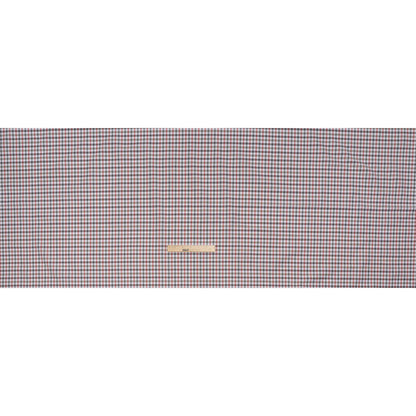 Cotton Oxford Shirting - Charcoal, Warm Gray and Red Checks - Deadstock