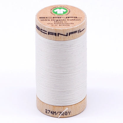 SCANFIL® 30wt Organic Pima Cotton Thread 300 yds - 4801 Coconut Milk