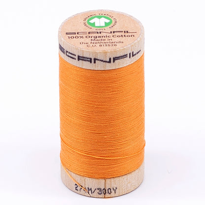 SCANFIL® 30wt Organic Pima Cotton Thread 300 yds - 4804 Blazing Orange