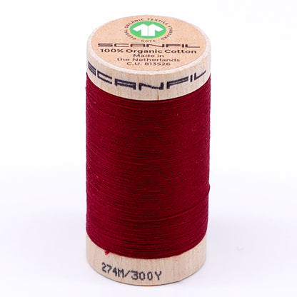 SCANFIL® 30wt Organic Pima Cotton Thread 300 yds - 4806 Crimson